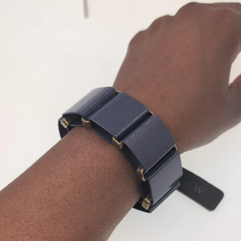 J. Crew Dark Blue Bracelet with Gold Accents